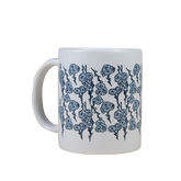 White Floral Ceramic Mug