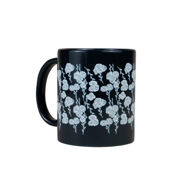 Navy Floral Ceramic Mug